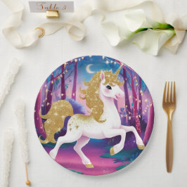 Plato De Papel Placas de papel de unicornio