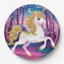 Plato De Papel Placas de papel de unicornio