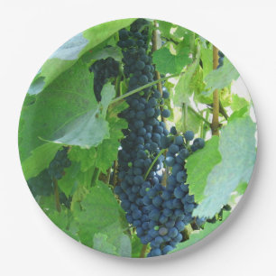 Plato De Papel Placas de papel de uvas azules