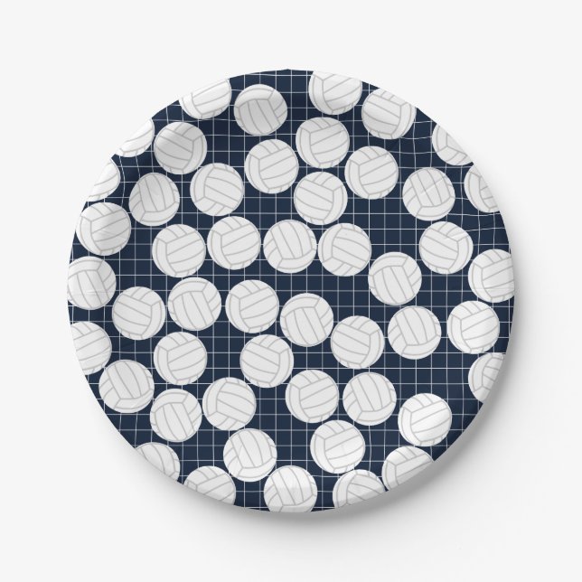 Plato De Papel Placas de papel de voleibol (Anverso)