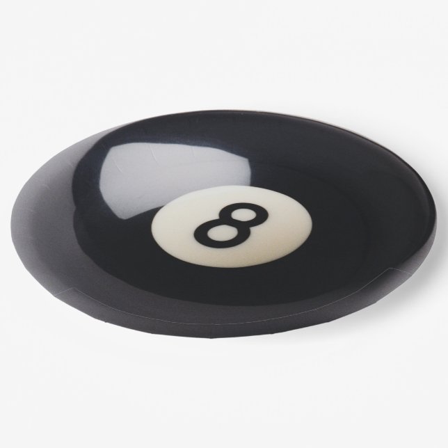 Plato De Papel Placas de papel del billar 8-Ball de los billares (Angular)
