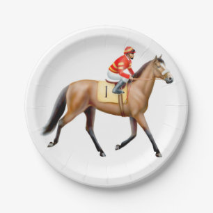 Plato De Papel Placas de papel del caballo de carreras excelente