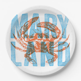 Plato De Papel Placas de papel del cangrejo de Maryland