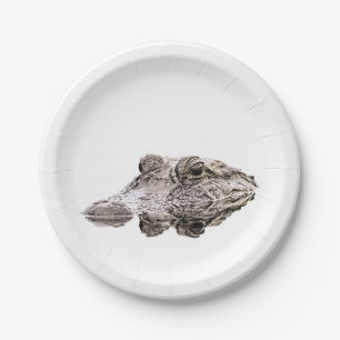 Plato De Papel Placas de papel del cocodrilo