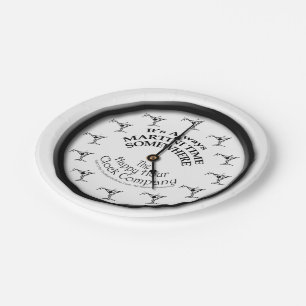 PLATO DE PAPEL PLACAS DE PAPEL DEL CÓCTEL - SIEMPRE RELOJ DE