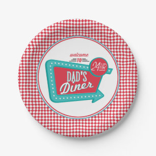 Plato De Papel Placas de papel del comensal del papá - el día d