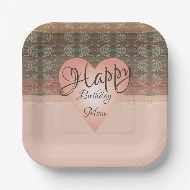 Plato De Papel Placas de papel del Diseñador cuadrado (Anverso)