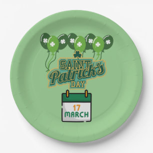 Plato De Papel Placas de papel del fiesta de San Patricio