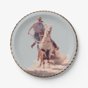 Plato De Papel Placas de papel del fiesta occidental del vaquero