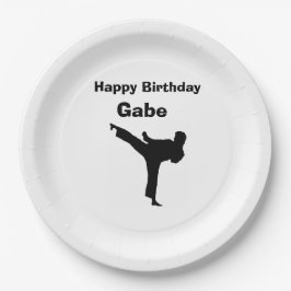 Plato De Papel Placas de papel del "karate"