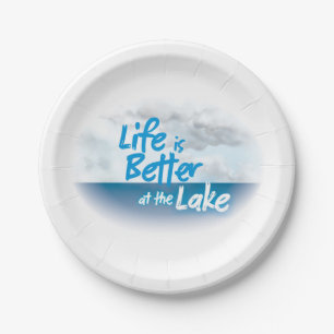 Plato De Papel Placas de papel del lago