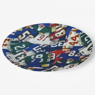 Plato De Papel Placas de papel del modelo del jersey del fútbol