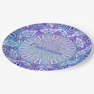 Plato De Papel Placas de papel del patrón Kaleidoscopio Estrella