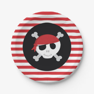 Plato De Papel Placas de papel del pirata