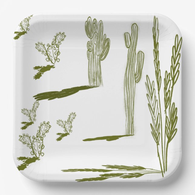 Plato De Papel Placas de papel del suroeste (Anverso)