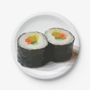 Plato De Papel Placas de papel del sushi