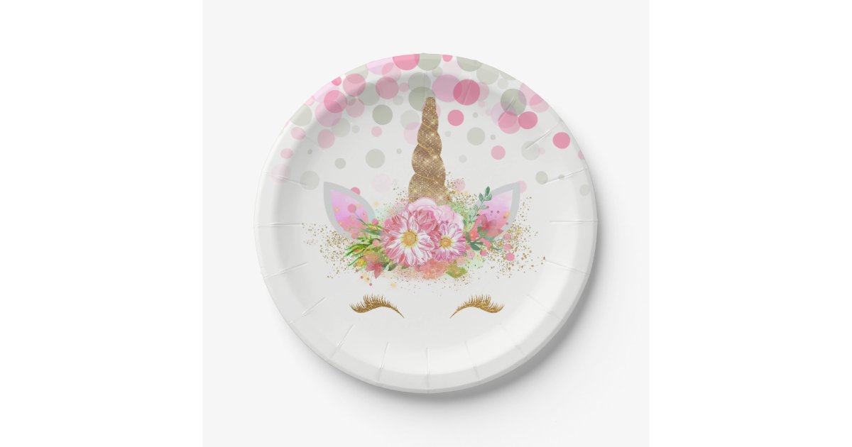 Plato De Papel Placas De Papel Del Unicornio De Las Burbujas Del Zazzle Es