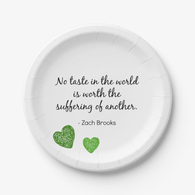 Plato De Papel Placas de papel del vegano (Anverso)