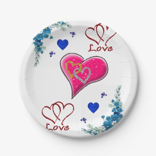 Plato De Papel Placas de papel Día de la Madre (Anverso)