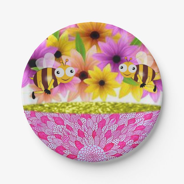 Plato De Papel Placas de papel Día de la Madre (Anverso)