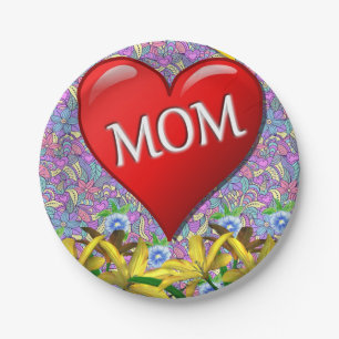 Plato De Papel Placas de papel Día de la Madre