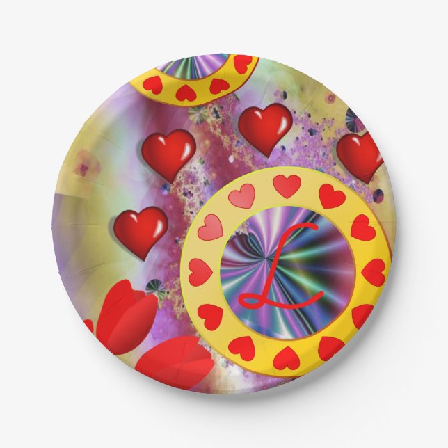 Plato De Papel Placas de papel Día de la Madre (Anverso)