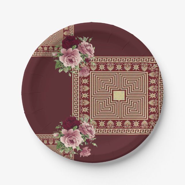 Plato De Papel Placas de papel Día de la Madre (Anverso)