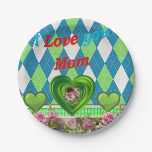 Plato De Papel Placas de papel Día de la Madre