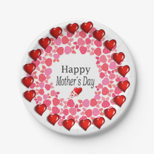 Plato De Papel Placas de papel Día de la Madre