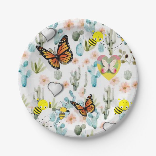 Plato De Papel Placas de papel Día de la Madre (Anverso)