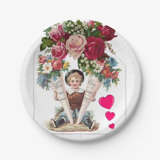 Plato De Papel Placas de papel Día de la Madre (Anverso)