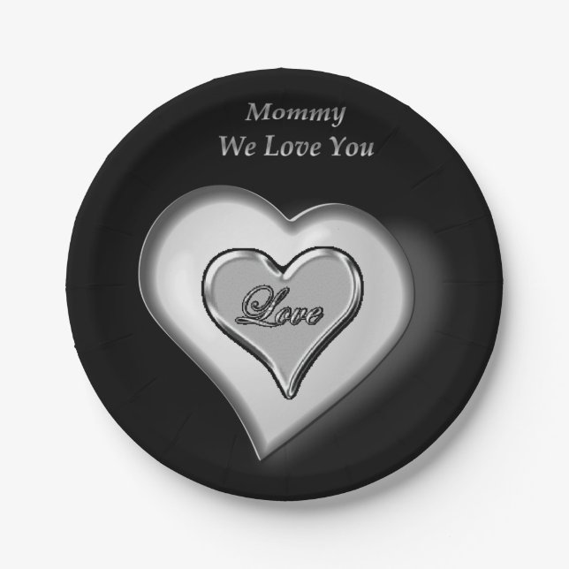 Plato De Papel Placas de papel Día de la Madre (Anverso)