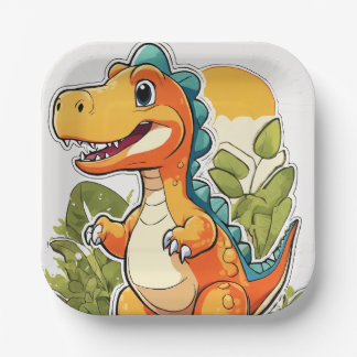 Plato De Papel Placas De Papel Dino Delight