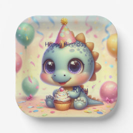 Plato De Papel Placas De Papel Dino Delight