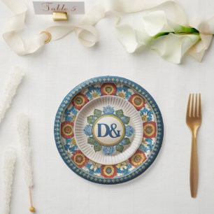 Plato De Papel Placas de papel Dolce & Gabbana Carretto Siciliano