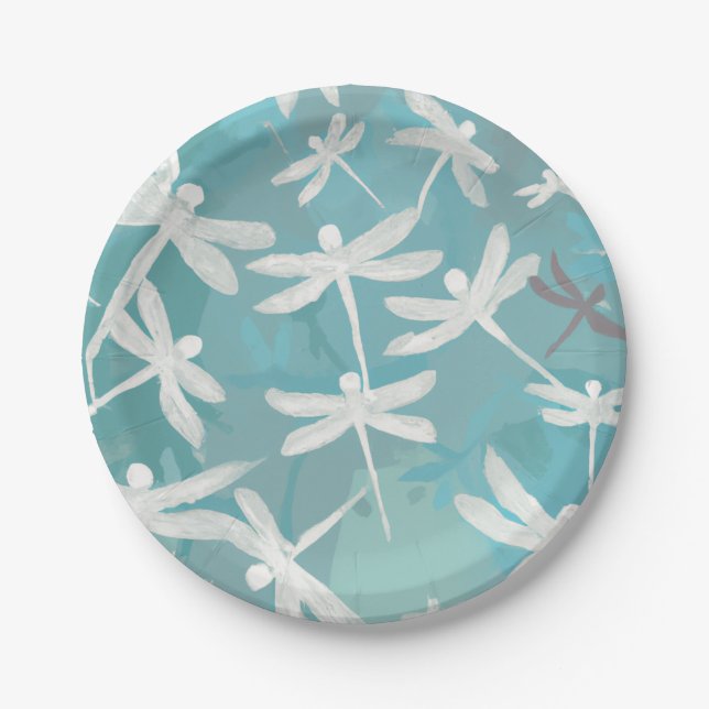 Plato De Papel Placas de papel Dragonflies (Anverso)