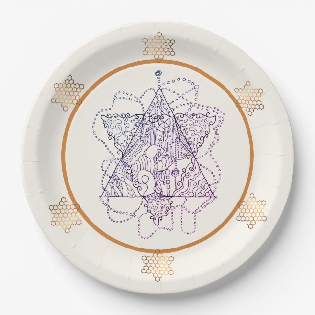 Plato De Papel Placas de papel elegantes (Anverso)