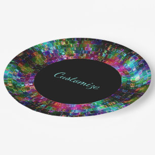 Plato De Papel Placas de papel espiral de vidrio destrozado