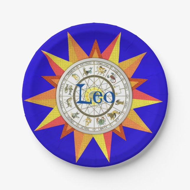 Plato De Papel Placas de papel, estrella azul astrología (Anverso)