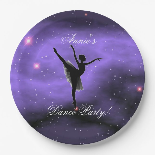 Plato De Papel Placas de papel Fiesta de bailarinas de balanza de (Anverso)
