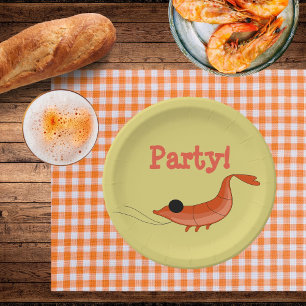 Plato De Papel Placas de papel fiesta de camarón