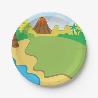 Plato De Papel Placas de papel Fiesta de dinosaurios