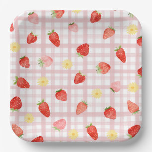 Plato De Papel Placas de papel Fiesta de fresa