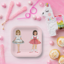 Plato De Papel Placas de papel Fiesta de muñecas de papel