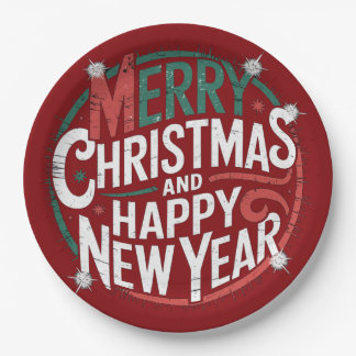 Plato De Papel Placas de papel - Fiesta de Navidades
