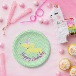 Plato De Papel Placas de papel Fiesta de perro Dachshund Wiener