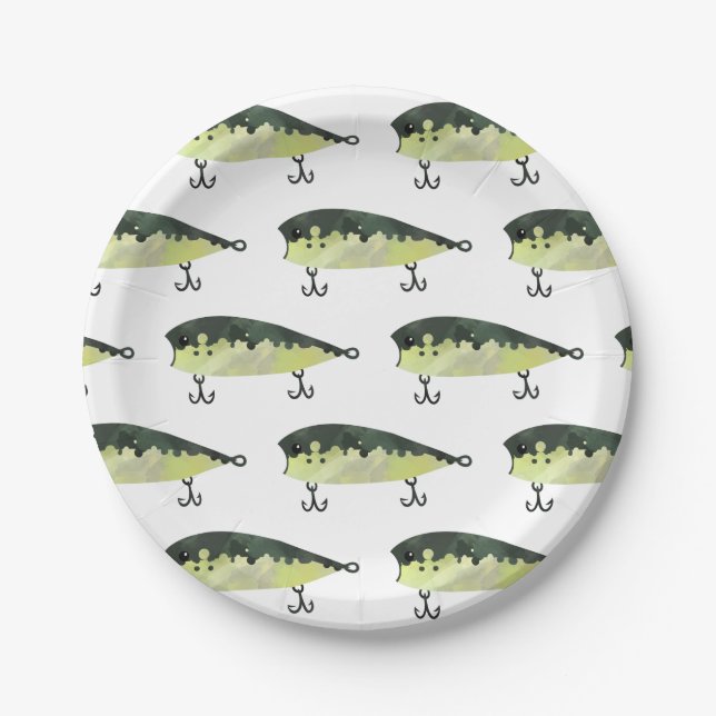 Plato De Papel Placas de papel Fiesta de pesca (Anverso)