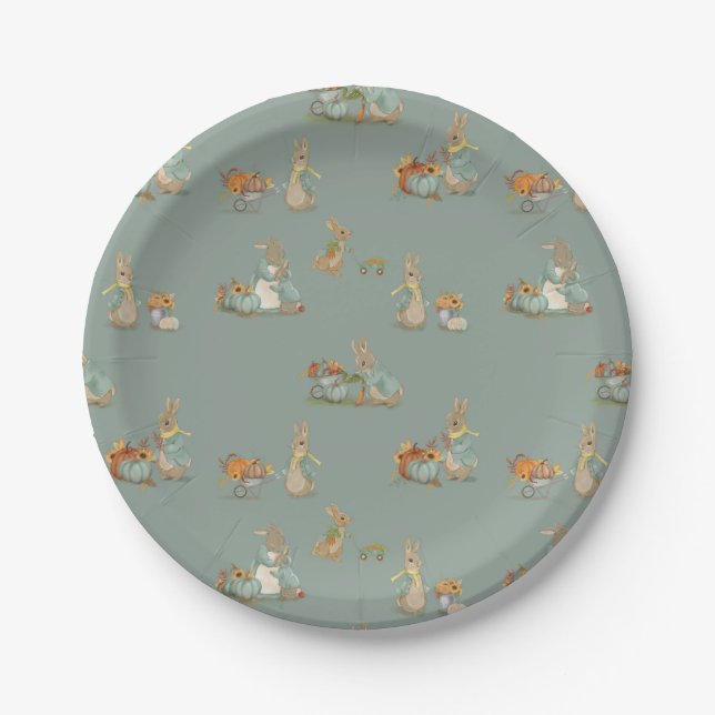 Plato De Papel Placas de papel fiesta de Rabbit Peter autumn (Anverso)