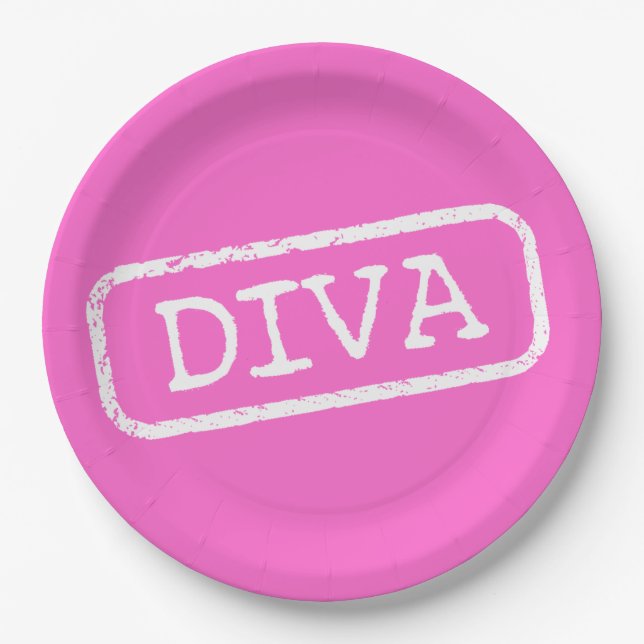 Plato De Papel Placas de papel Fiesta DIVA (Anverso)