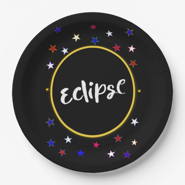 Plato De Papel Placas de papel Fiesta Eclipse (Anverso)